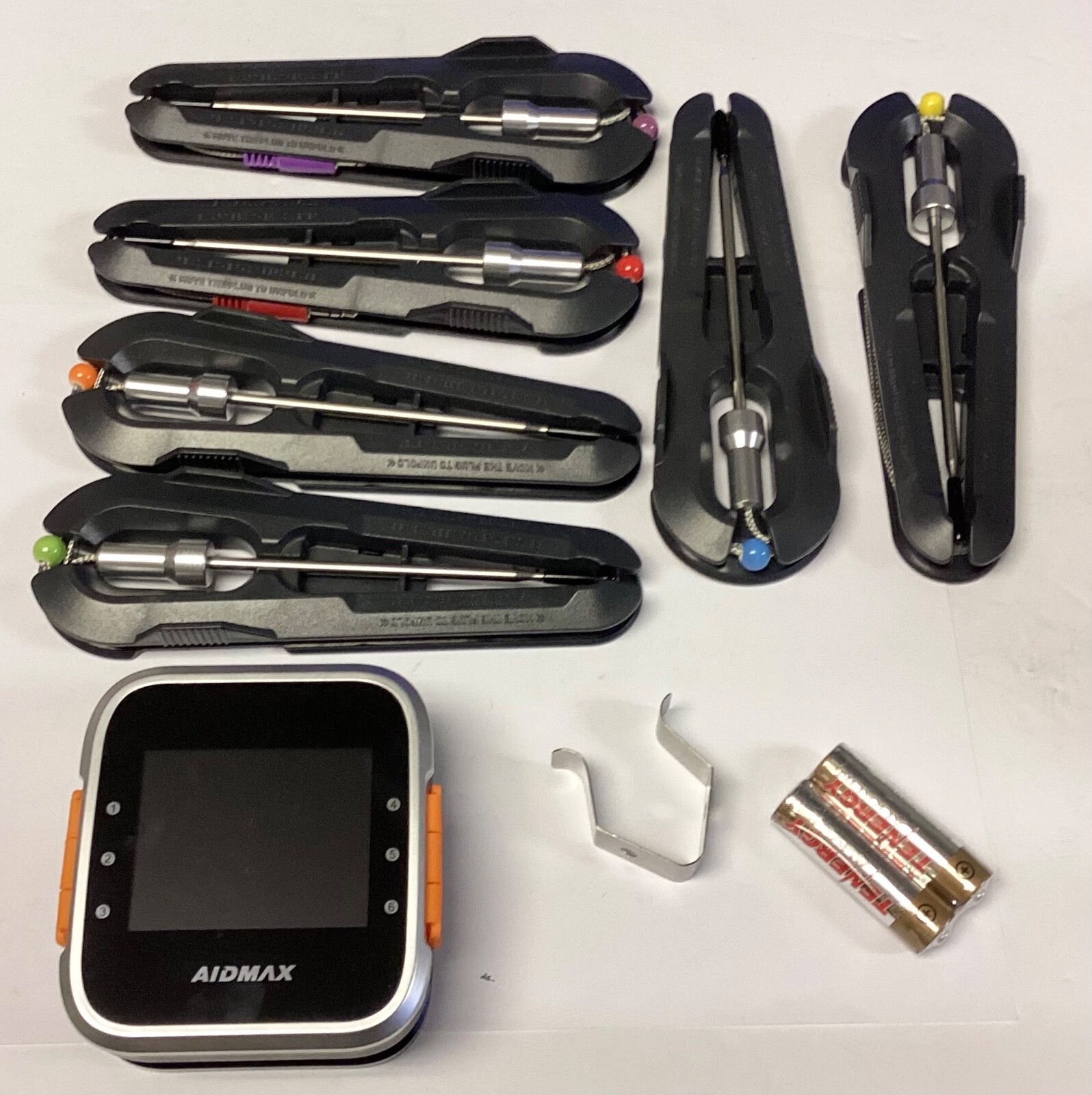 AIDMAX LX WR01 ORG 6 Probes-US Smart Wireless Thermometer 6 Probes