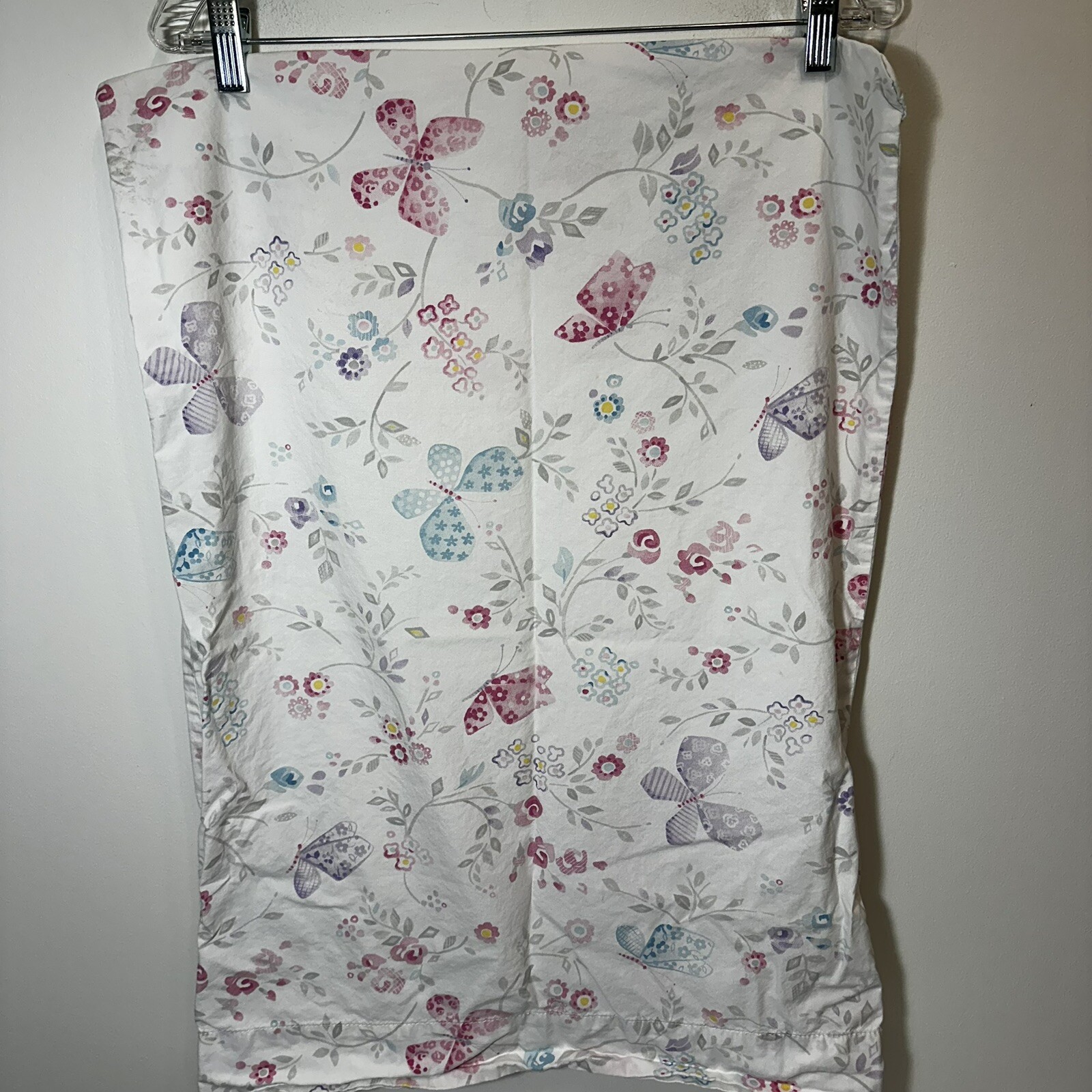 Pottery Barn Kids Girls Butterfly Pattern Cotton Pillowcase