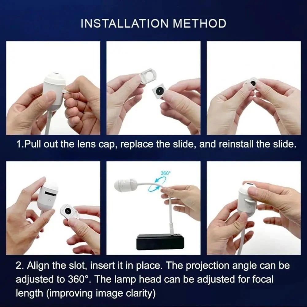 Hd Smart Dynamic 5d Holographic Night Light Projecto, 24 In 1 Galaxy Night Light