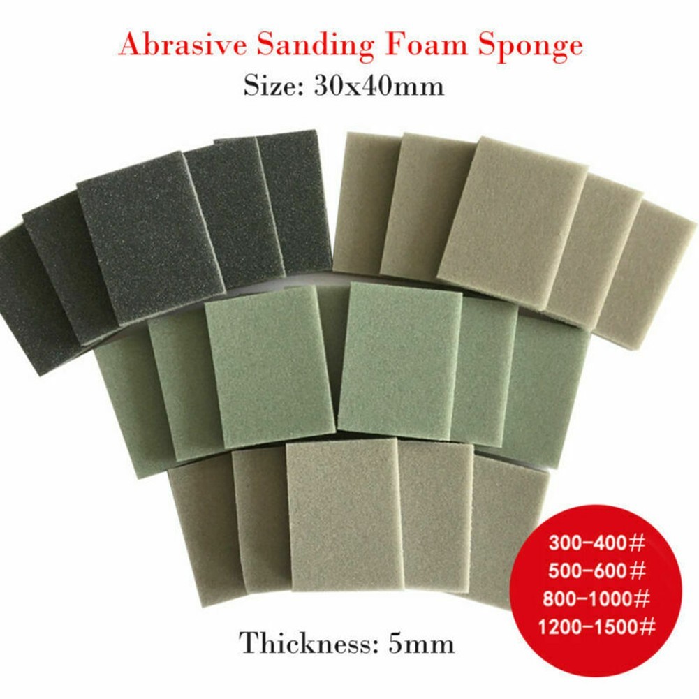 Sandpaper Sponge Pads 300-400# 500-600# 800-1000# 1200-1500# Practical