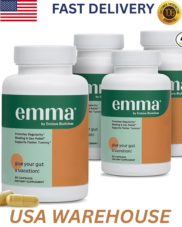 Emma Gut Health Doctors Endorsed Supplement 60 Capsules -Relief from Gas