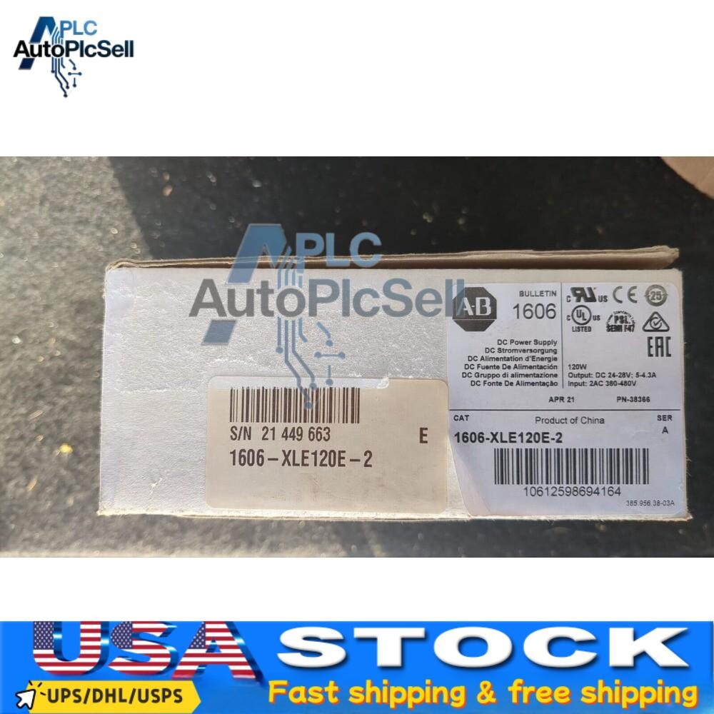 New Allen Bradley 1606-XLE120E-2 Power Supply 380/480 VAC 120W 1606XLE120E2
