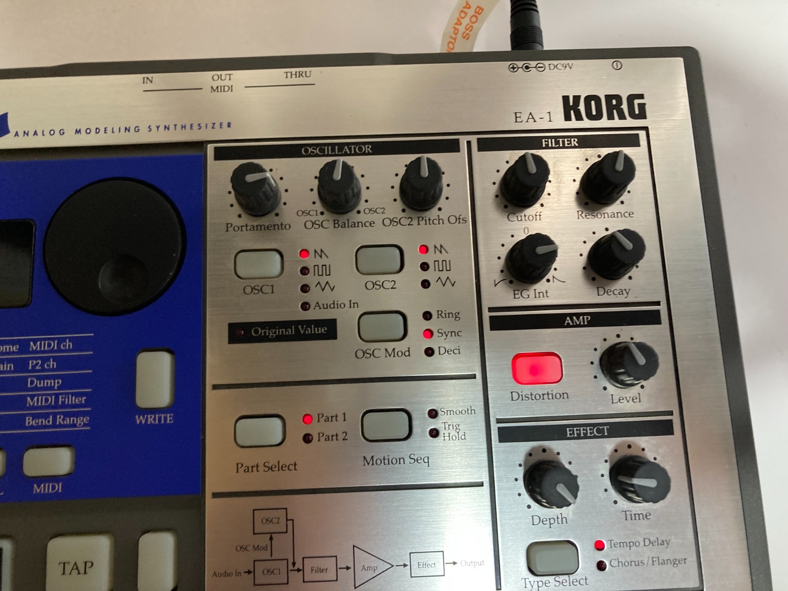 KORG EA-1 Electribe Analog Modeling Synthesizer Silver Tested Working