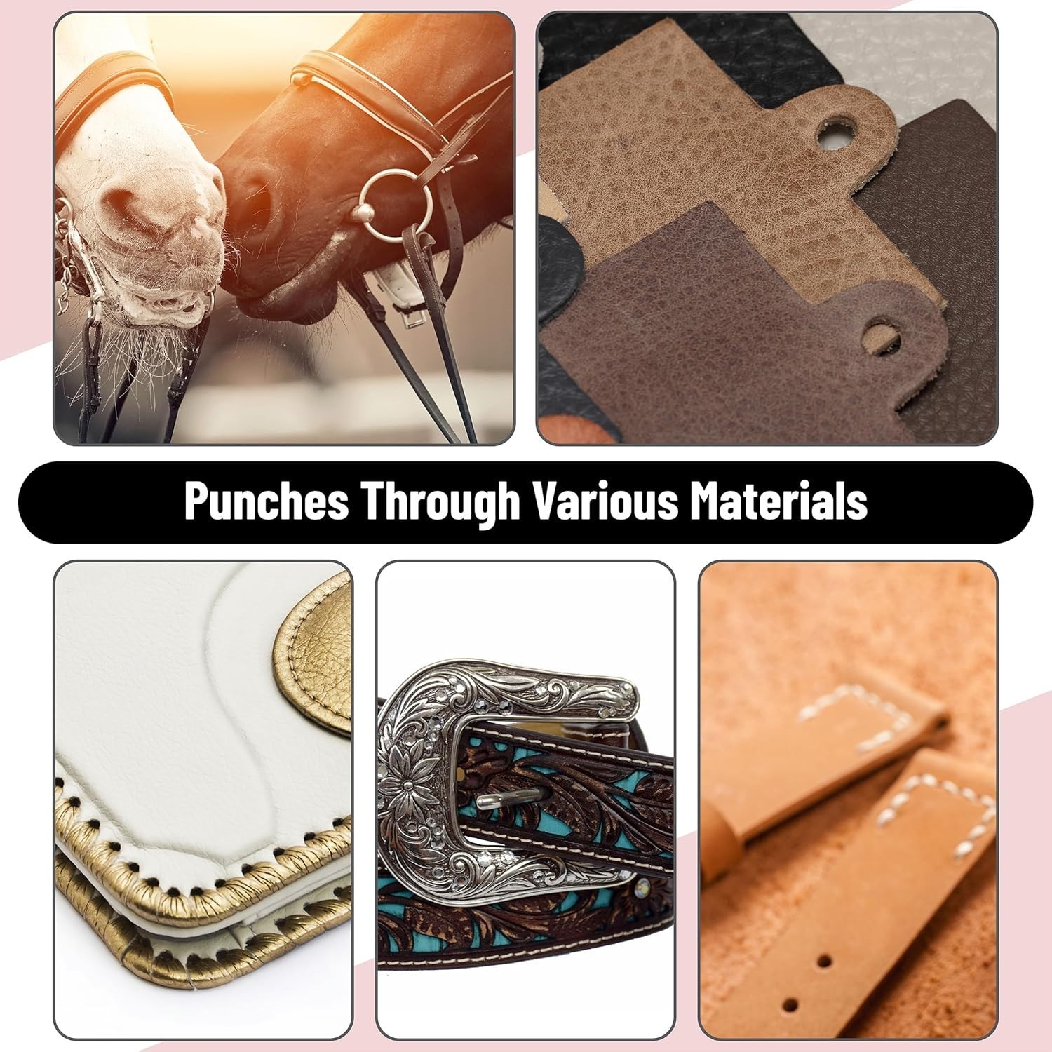 Premium Leather Hole Punch Tool with 6 Size Options - Craftsmanship at Its Best