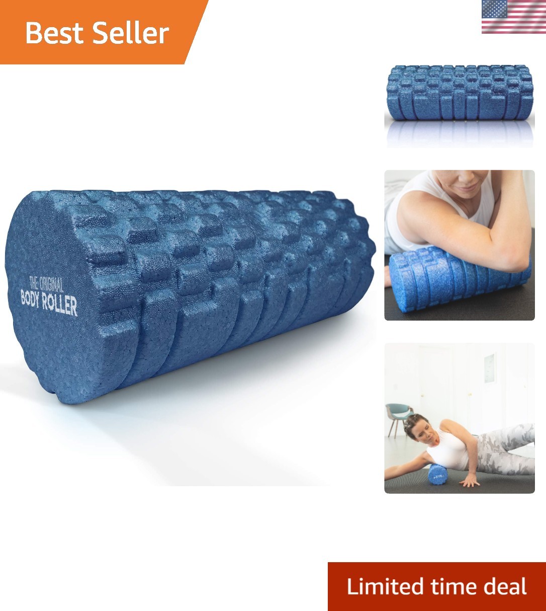 High Density Foam Roller Massager for Deep Tissue Massage of The Back and Leg...