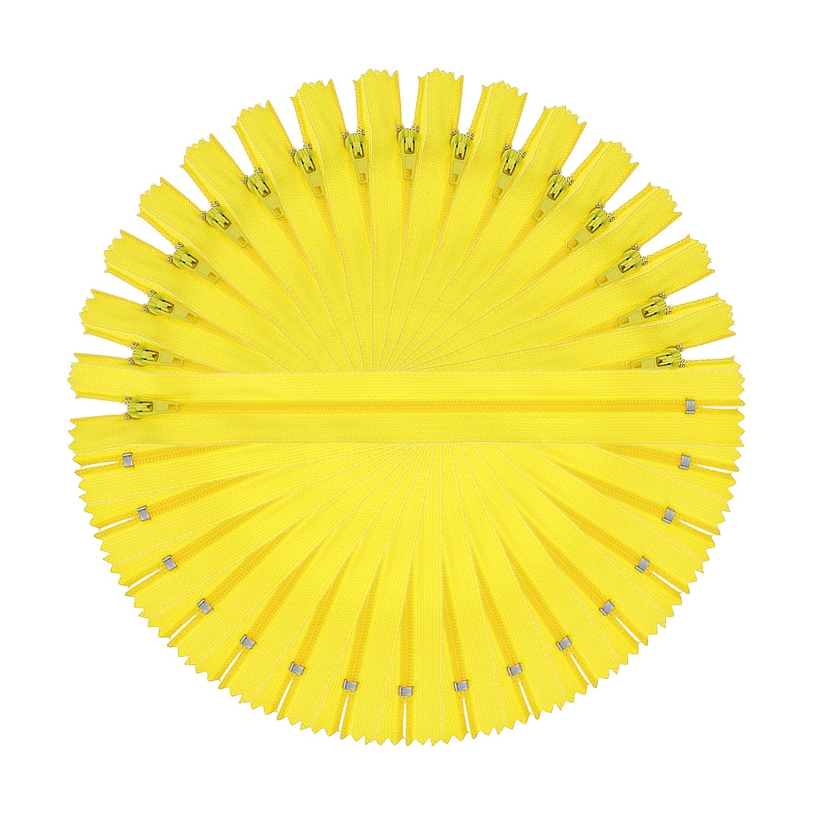 9 Inch Nylon Coil Zippers, #3 Light Yellow Sewing Zippers,Pack of 15