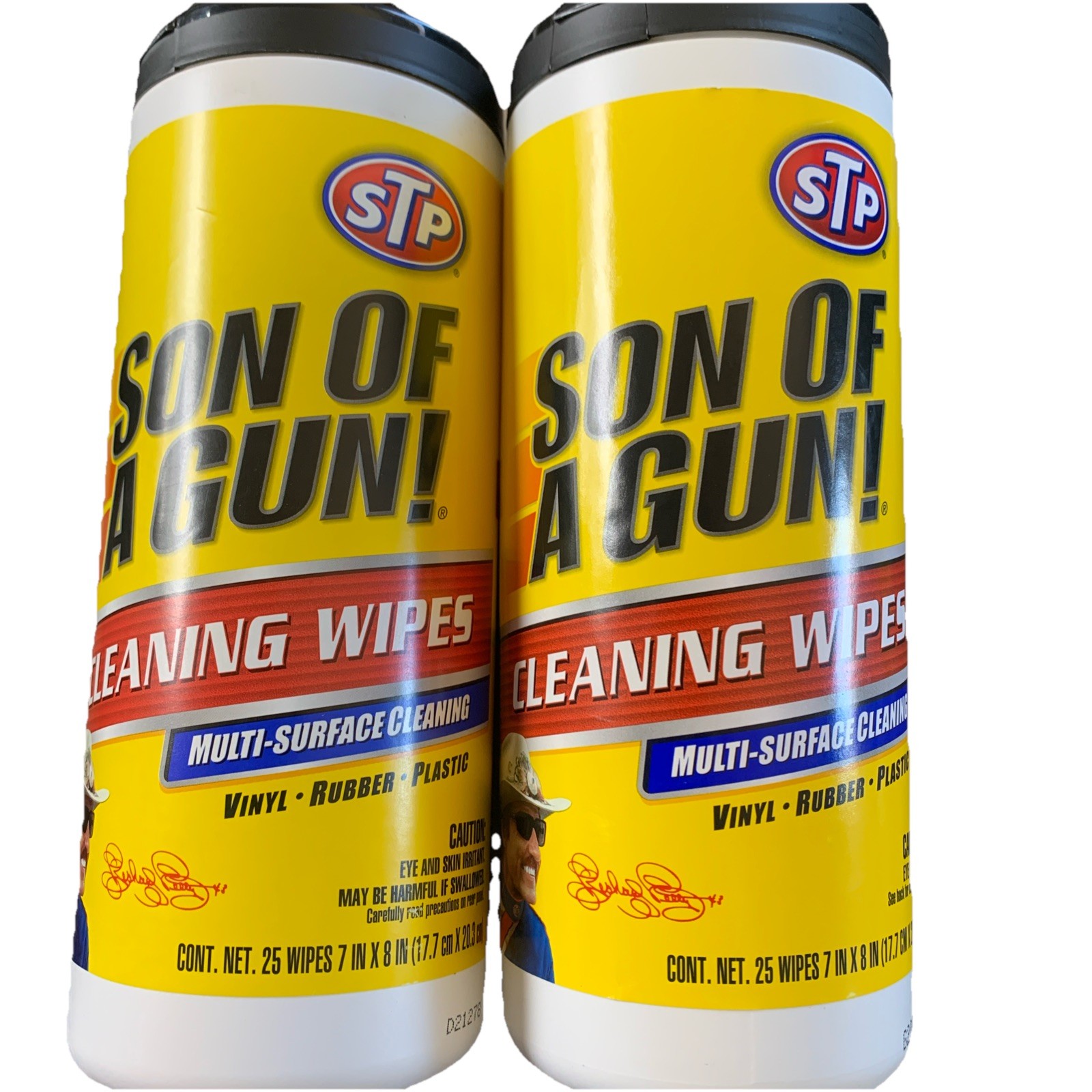 Lot Of 2 - STP Son of a Gun Cleaning Wipes, 25 Wipes Ea. Multi-Surface Cleaning