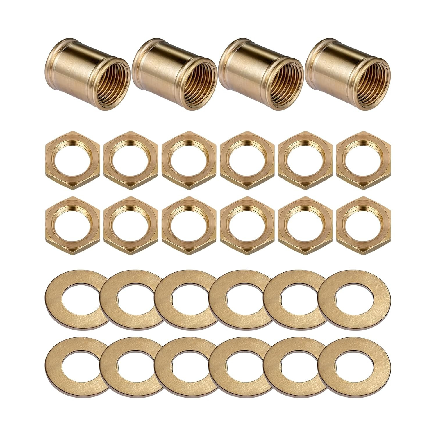Lamp Pipe Locknut,Lamp Rod Couplings,Brass Lock Nut Fasteners for Standard 1/8 I