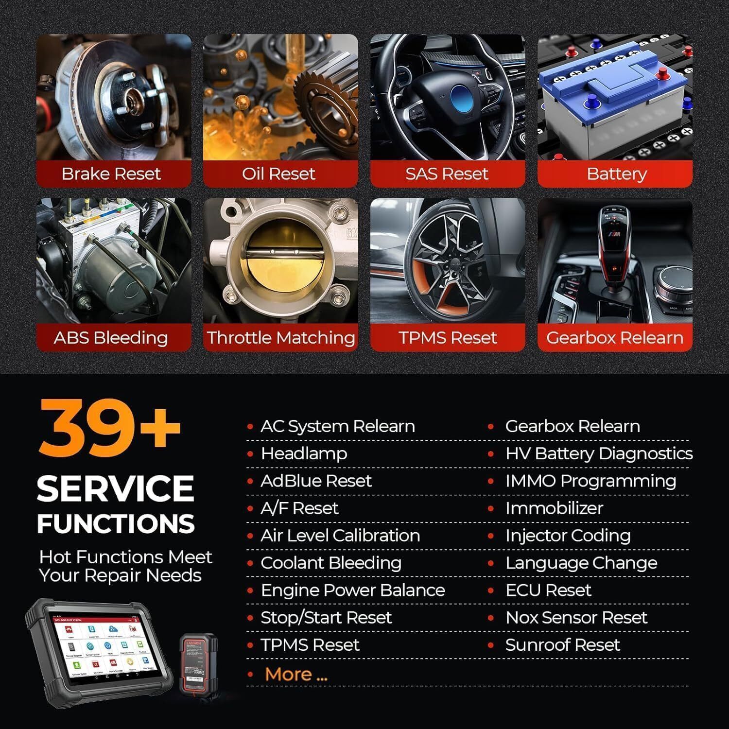 2025 Launch X431 IMMO PLUS PAD VII ECU Programming All System Diagnostic Scanner