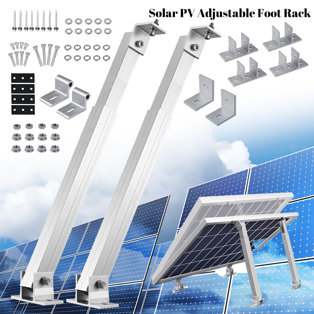 Solar Panel Tilt Mount Brackets Kit Adjustable Ground Roof Boat Mounting System
