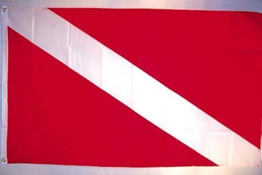 DIVING FLAG 3' x 5' scuba dive safety flags #324 water sports snorkeling signs