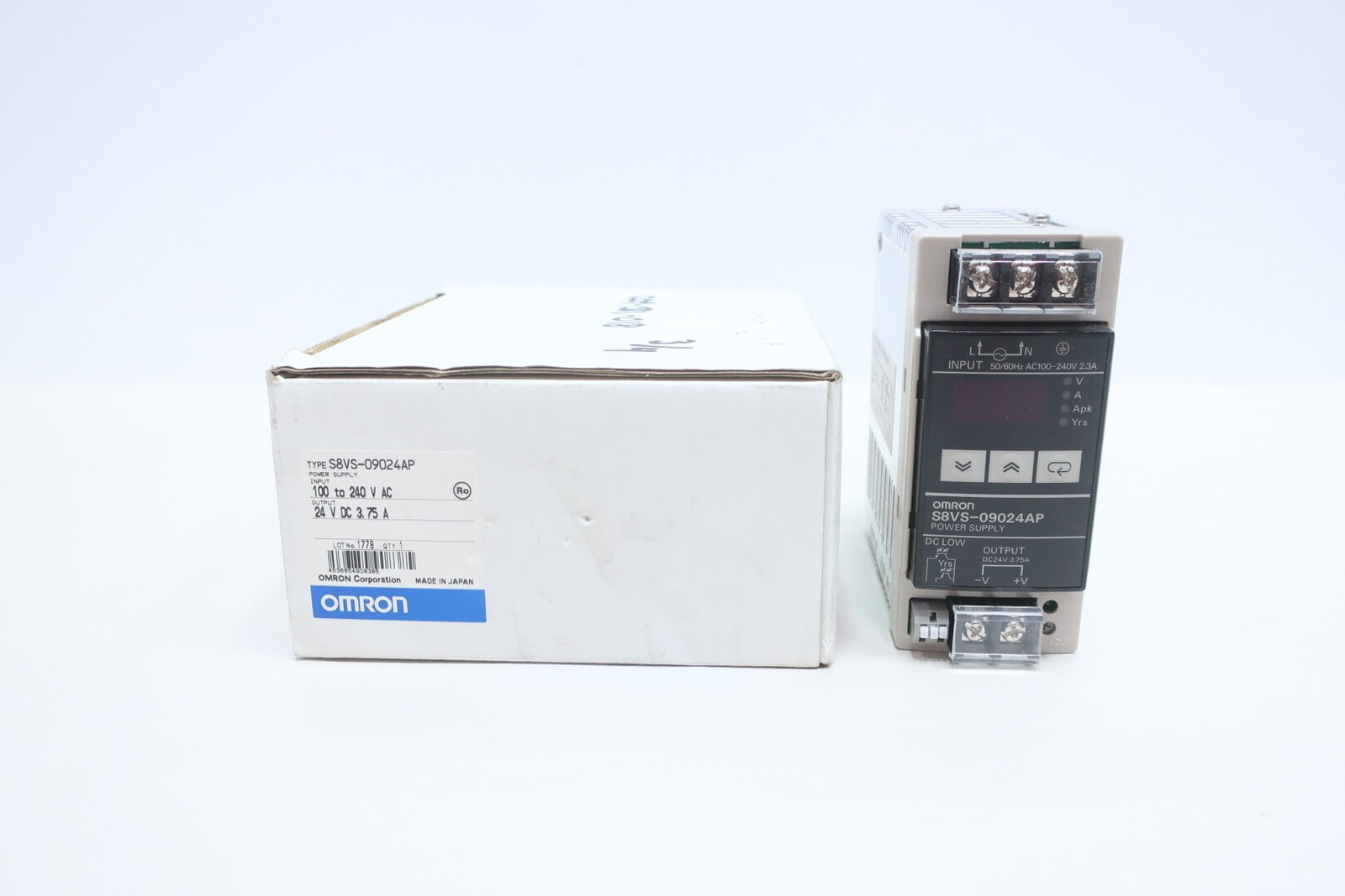 Omron S8VS-09024AP Power Supply 3.75a 24v-dc 100-240v-ac