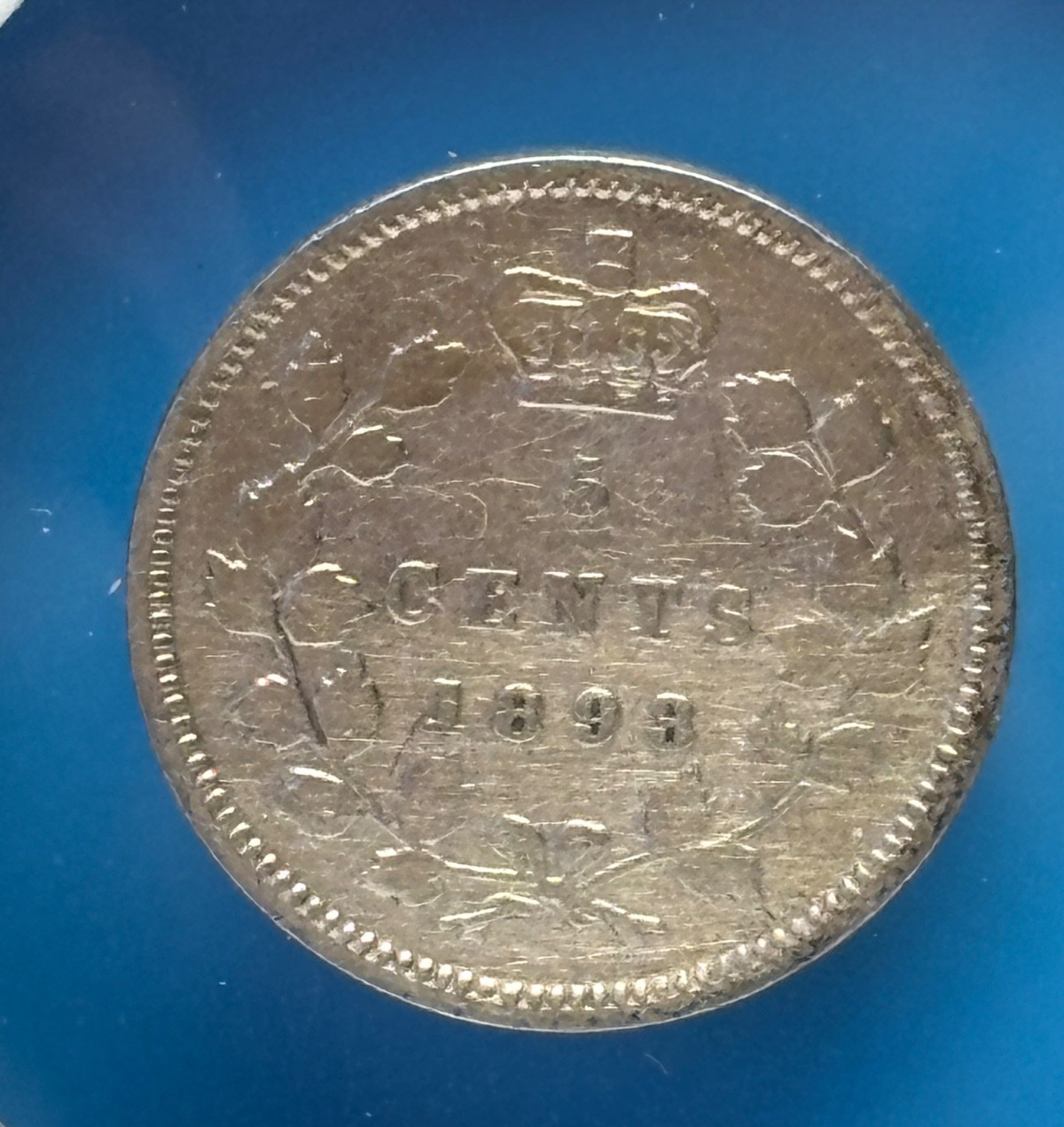 1893 Canada 5 Cents Silver Queen Victoria