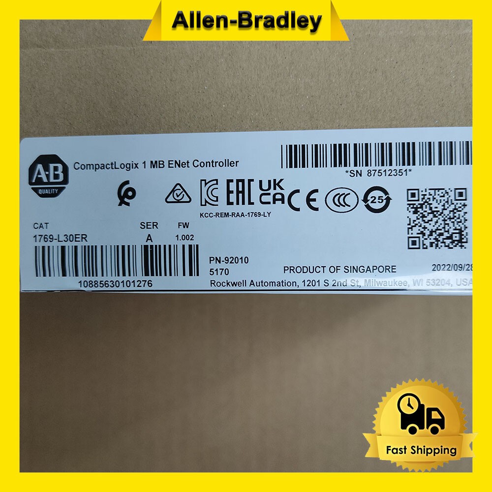AB 1769-L30ER CompactLogix 1 MB ENet Controller New AB 1769L30ER TX