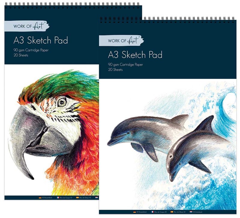 A3 Sketch Pad Book White Paper Artist Sketching Drawing Doodling Art Craft