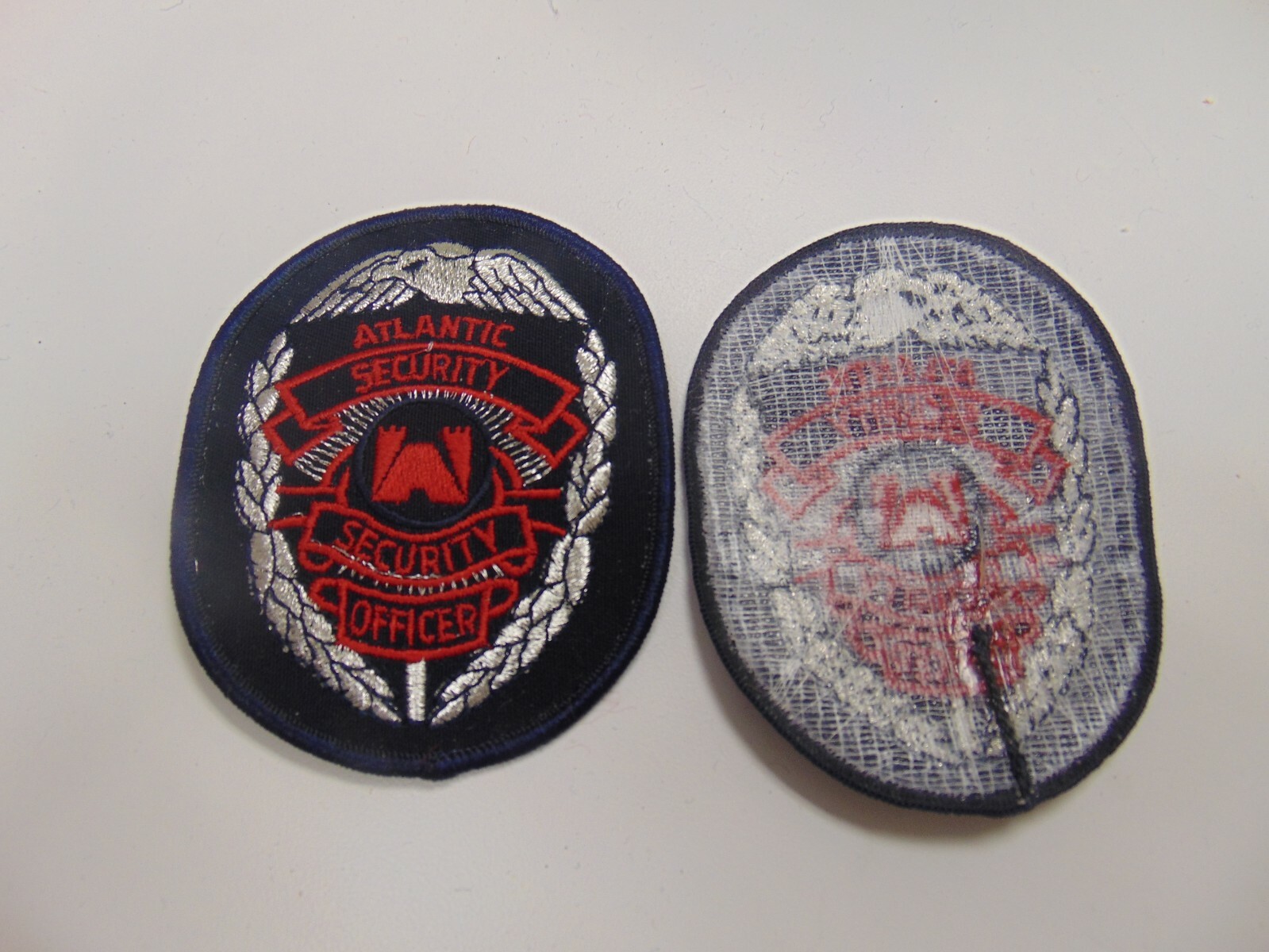 PATCH SEW ON OLDER ATLANTIC SECURITY OFFICER