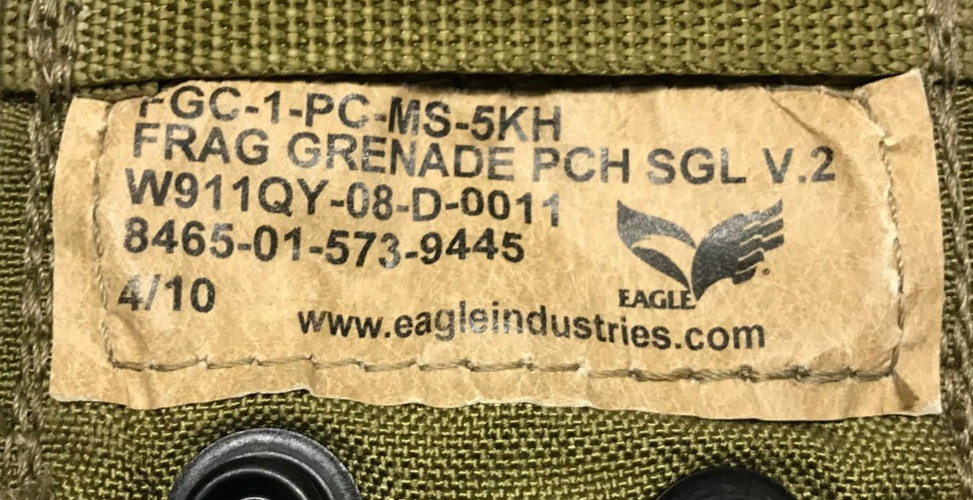 MOLLE Single Frag Pouch V2 USGI Eagle Industries Khaki
