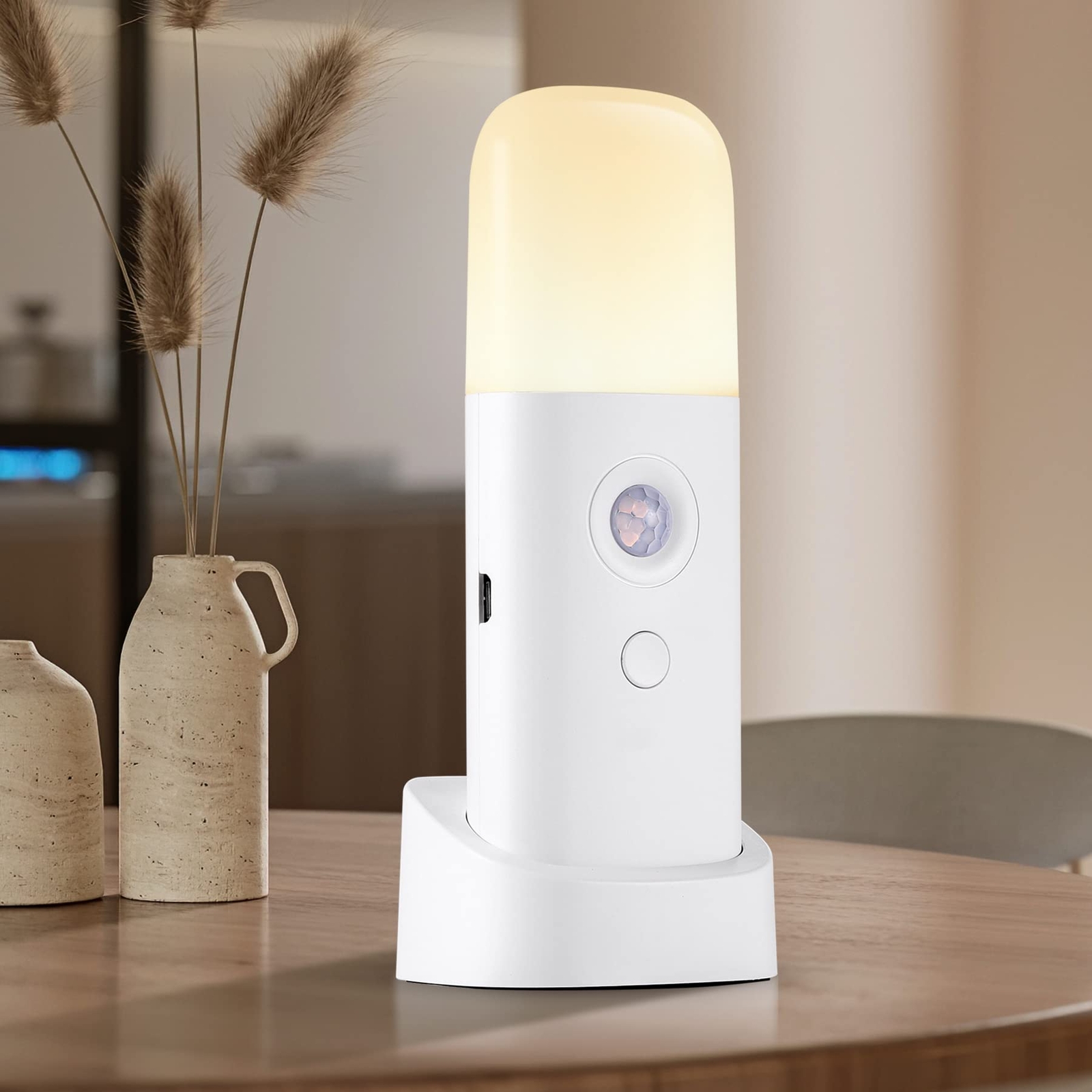 Rechargeable Motion Sensor Night Light Battery Operated nightlights Dimmable ...