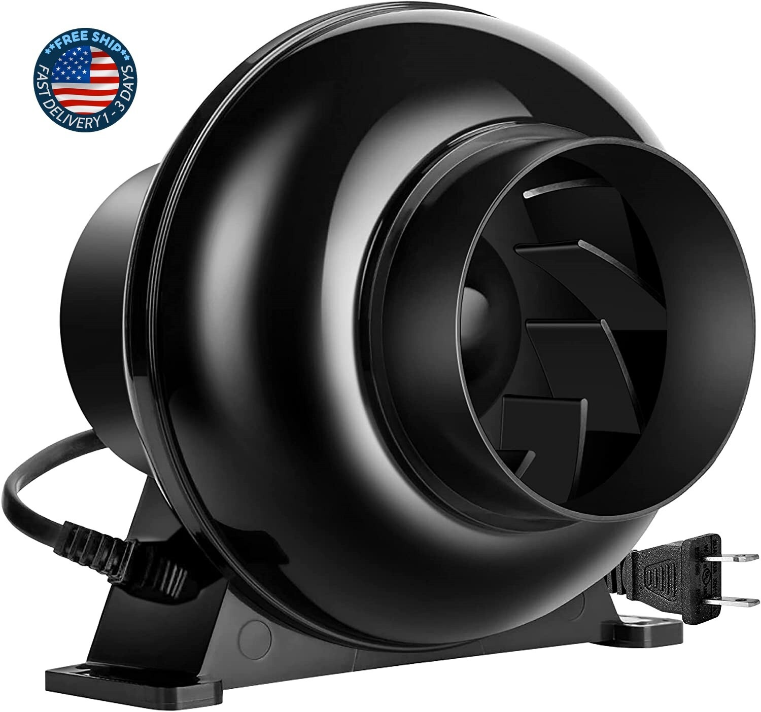 ventilador de ventilación de conducto en línea para tienda de cultivo 195 CFM 4"
