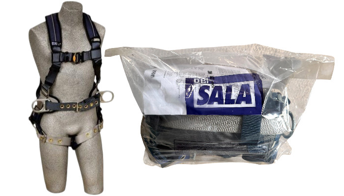 3M DBI-SALA ExoFit Fall Protection Body Harness 1110175, Small, Blue, w/ Belt