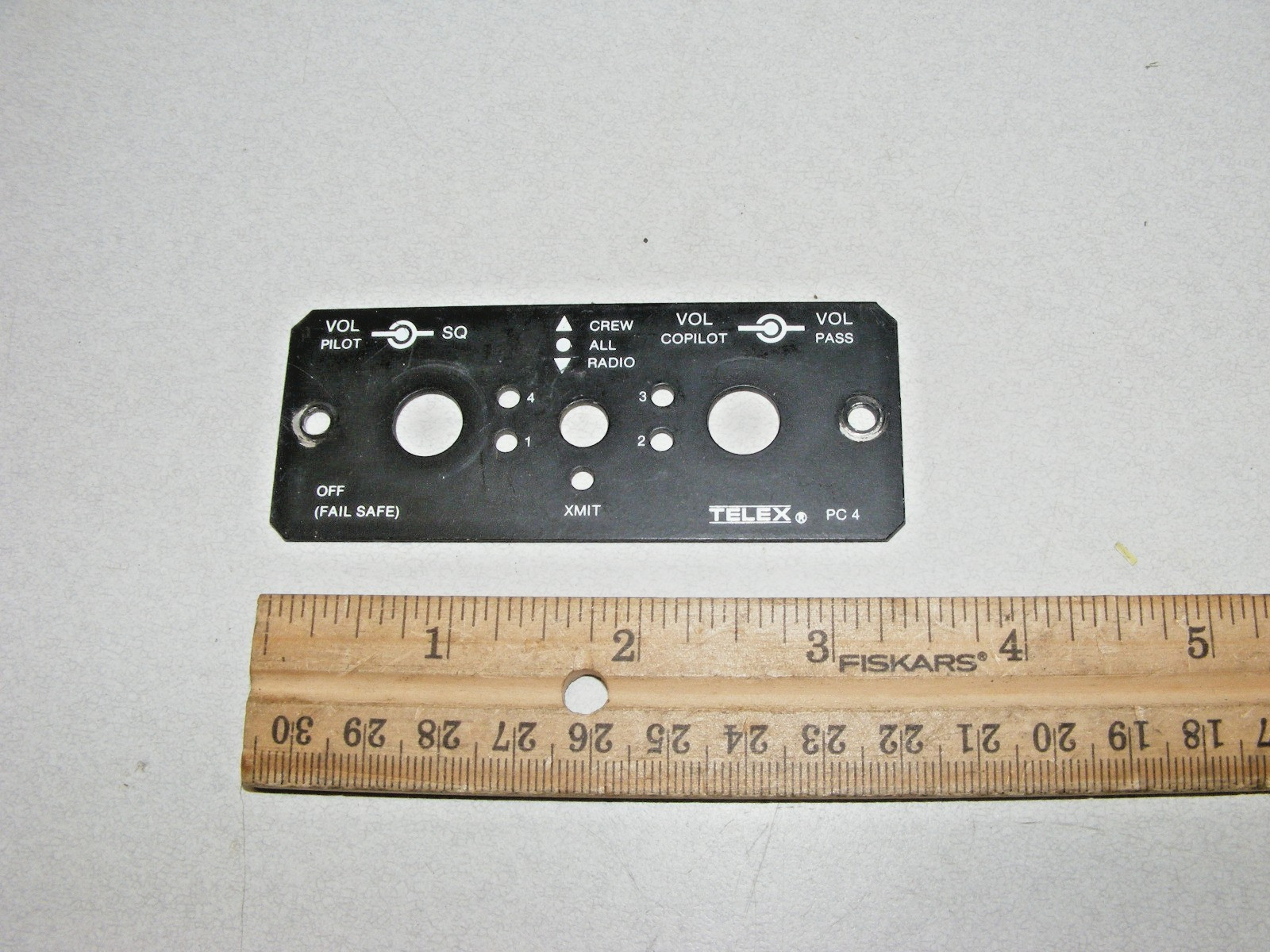 Telex PC-4 Panel Plate for Aircraft Intercom (a97)