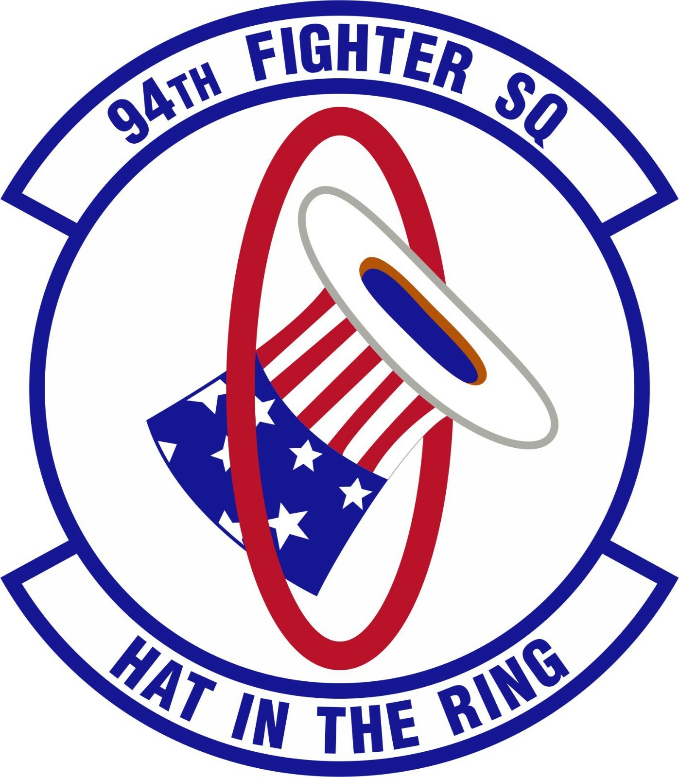 USAF 94th Fighter Squadron Hat in the Ring 3" Decal