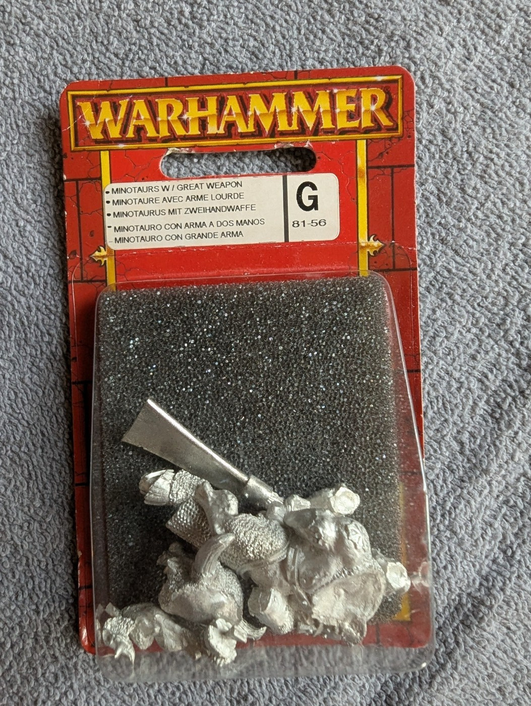 Games Workshop Warhammer Beastmen Minotaur w/Great Weapon #81-56 Metal OOP