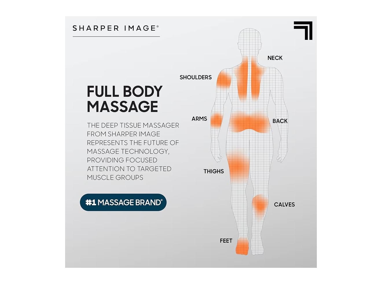 Sharper Image Pistola de masaje de tejido profundo con percusión, masajeador