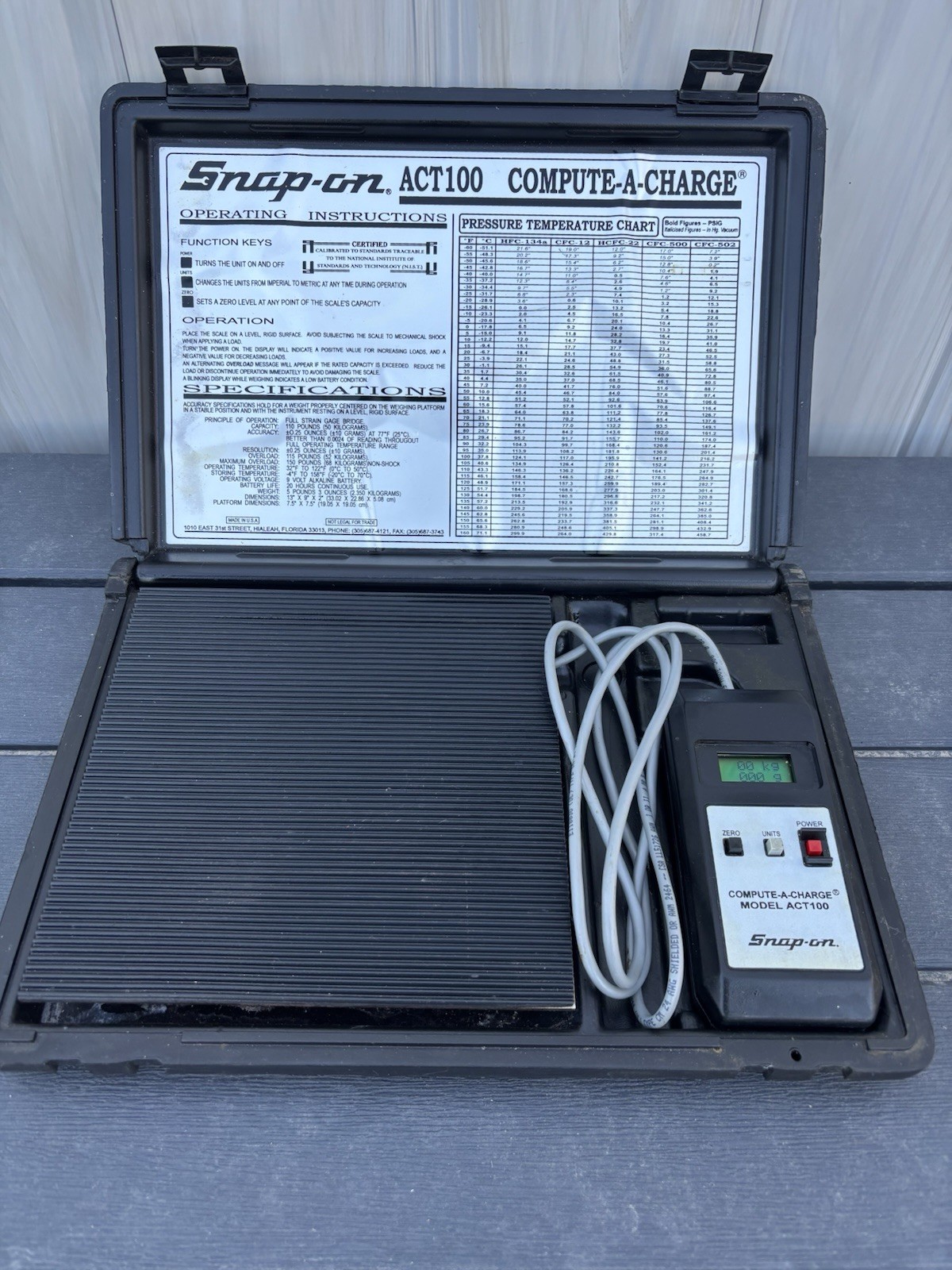 Snap-on  ACT100  Compute-a-Charge.  Scale Can Be Uses To Weigh Other Items Also
