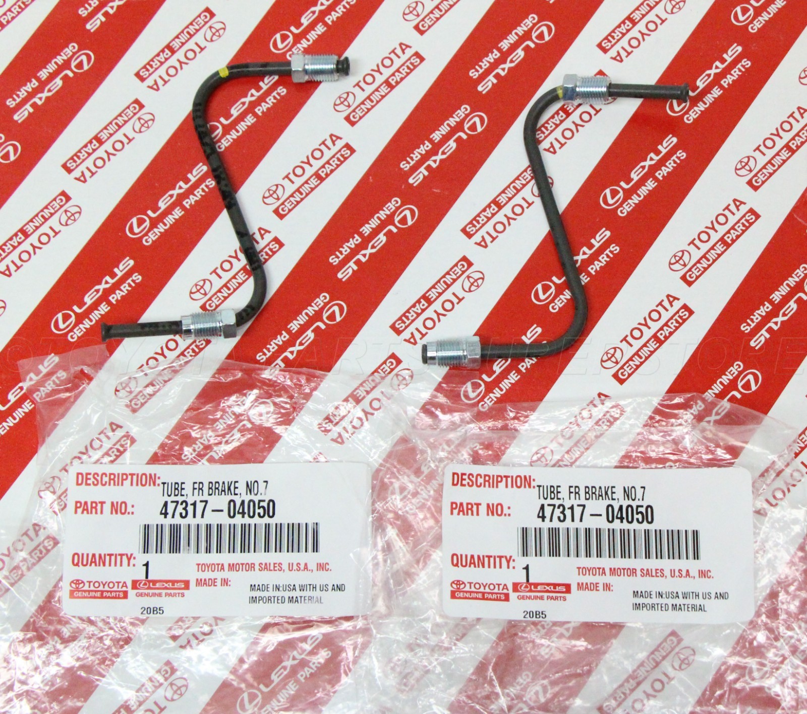Toyota Tacoma 2005-2011 Genuine Front Brake Line Tube set L&R 47317-04050