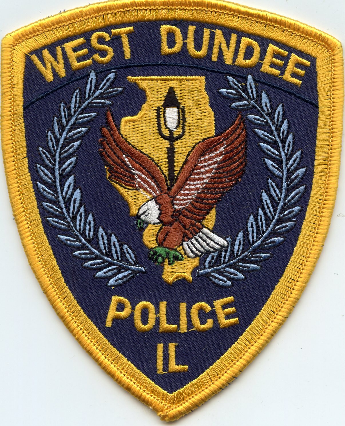 WEST DUNDEE ILLINOIS IL yellow border POLICE PATCH