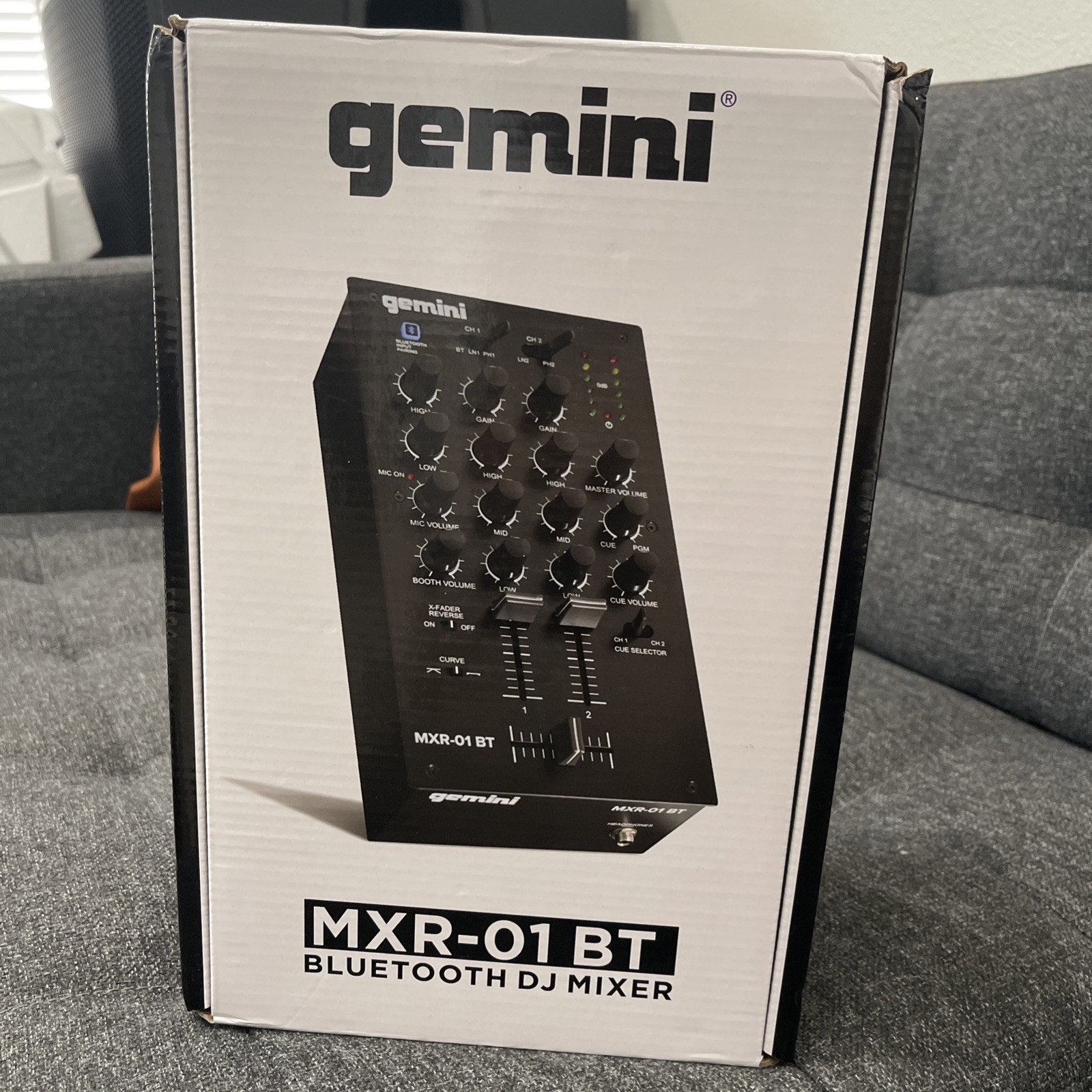 Gemini MXR-01BT 2 Channel Professional DJ Mixer With Bluetooth Input NEW Sealed