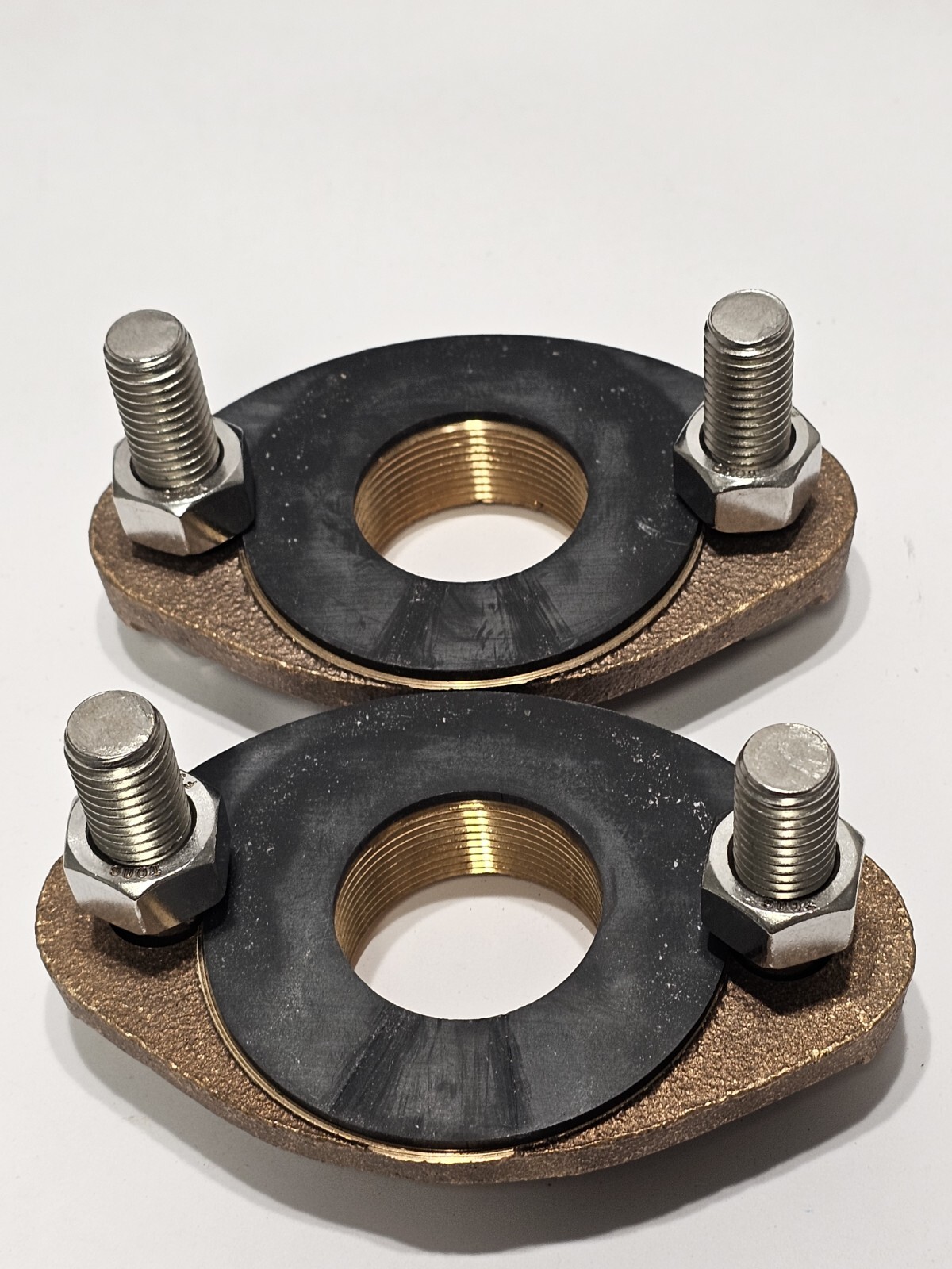 1-3/4" LEAD -FREE BRASS METER FLANGE CONNECTION 2PCS