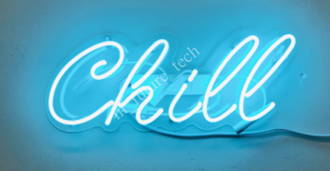 14"x6" Chill Neon Sign Acrylic Light Lamp Real Glass Bar Gift Wall Decor ZS991