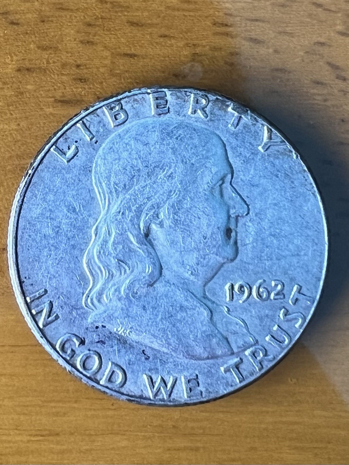 1962 Silver Franklin Half Dollar 50c Rainbow Toned CHEAPEST ON EBAY!