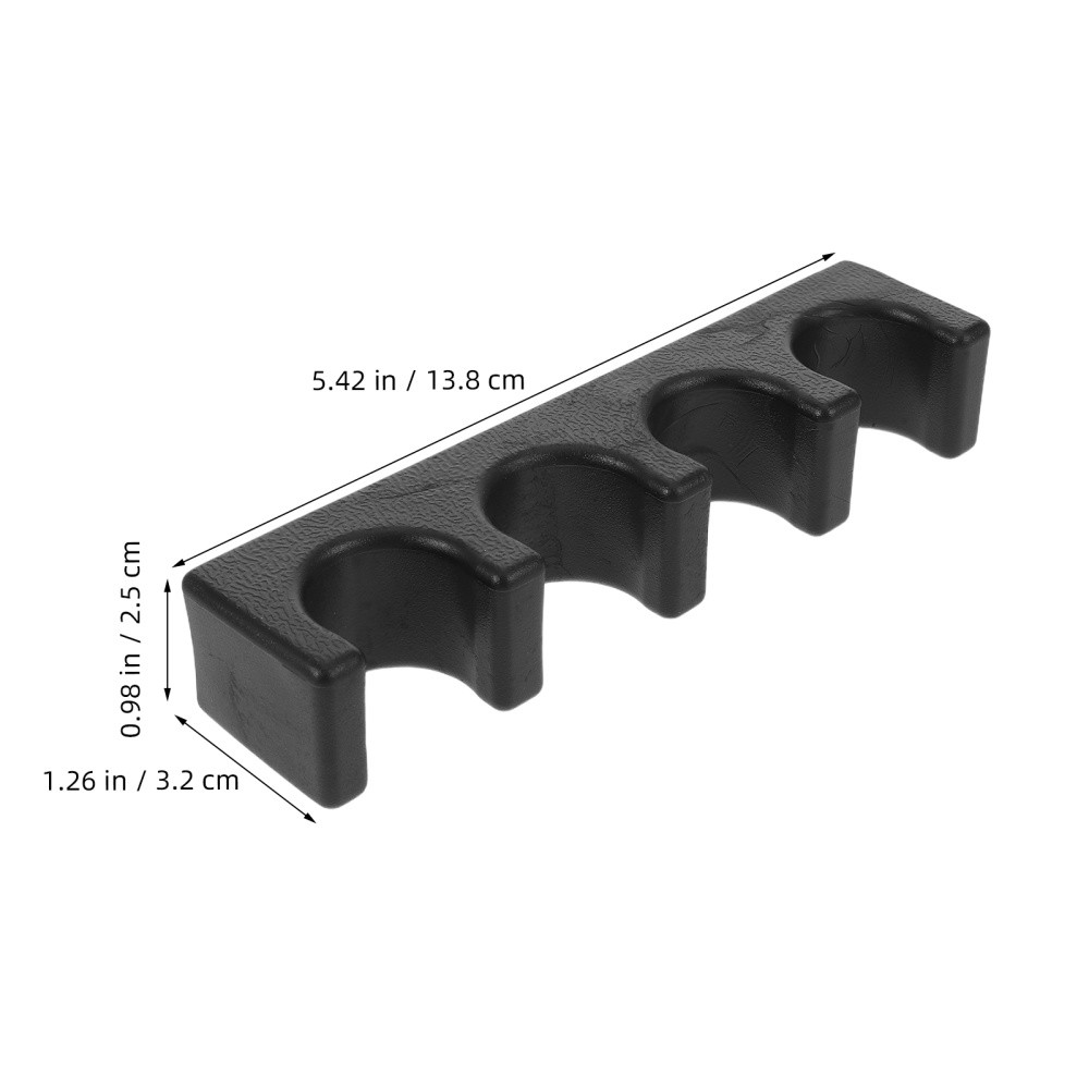 3Pcs Plastic Billiard Cue Stand Black Wall Mount Easy Install Pool Cue Storage