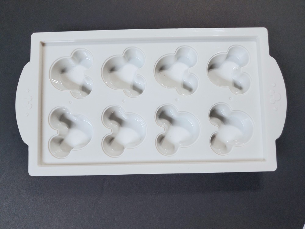 DISNEY Mickey Mouse White Plastic Ice Tray or Candy Mold Head & Ears Shape
