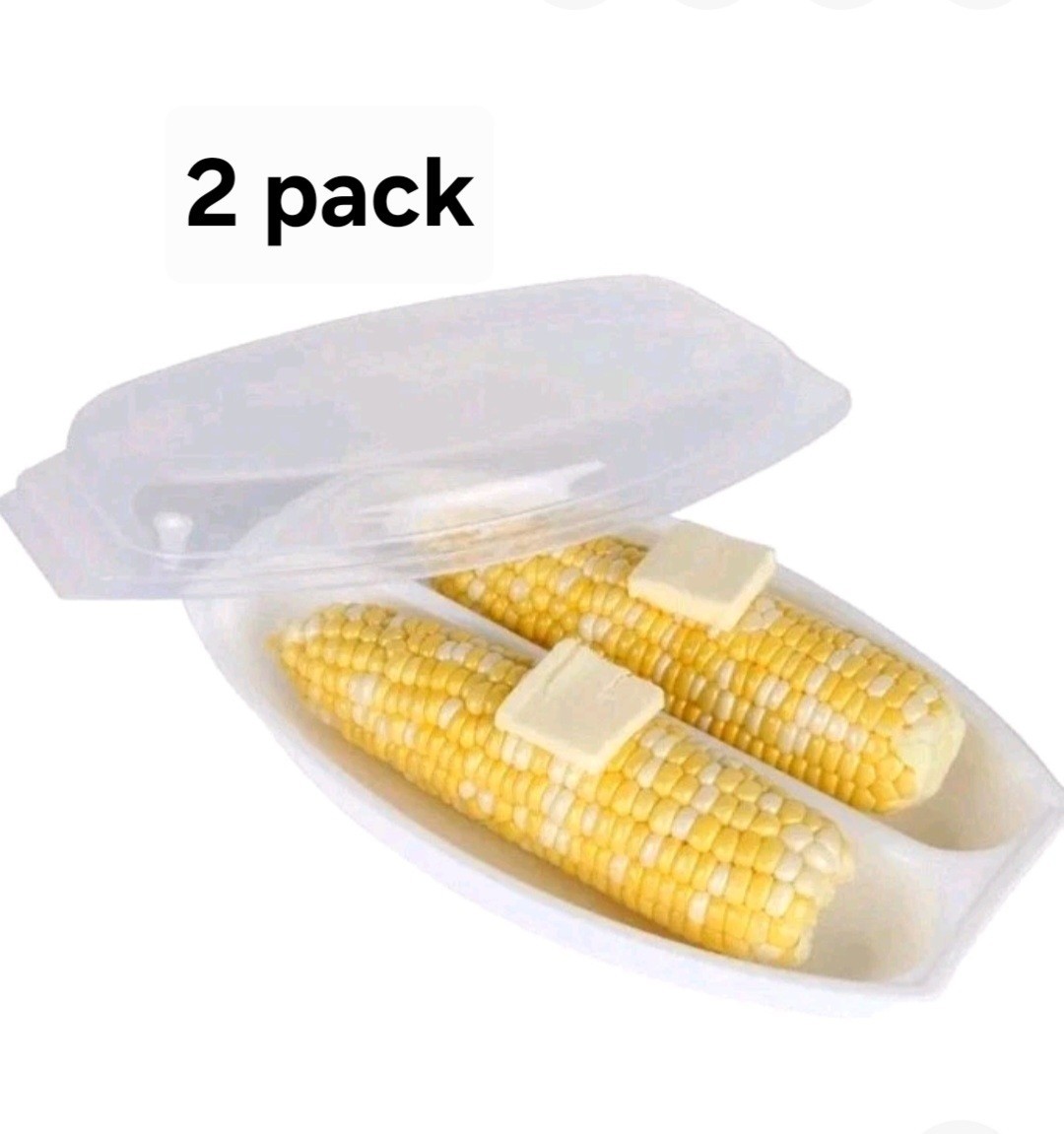 HomeX Microwavable Corn Steamer Containers, 2 Per Order!!!