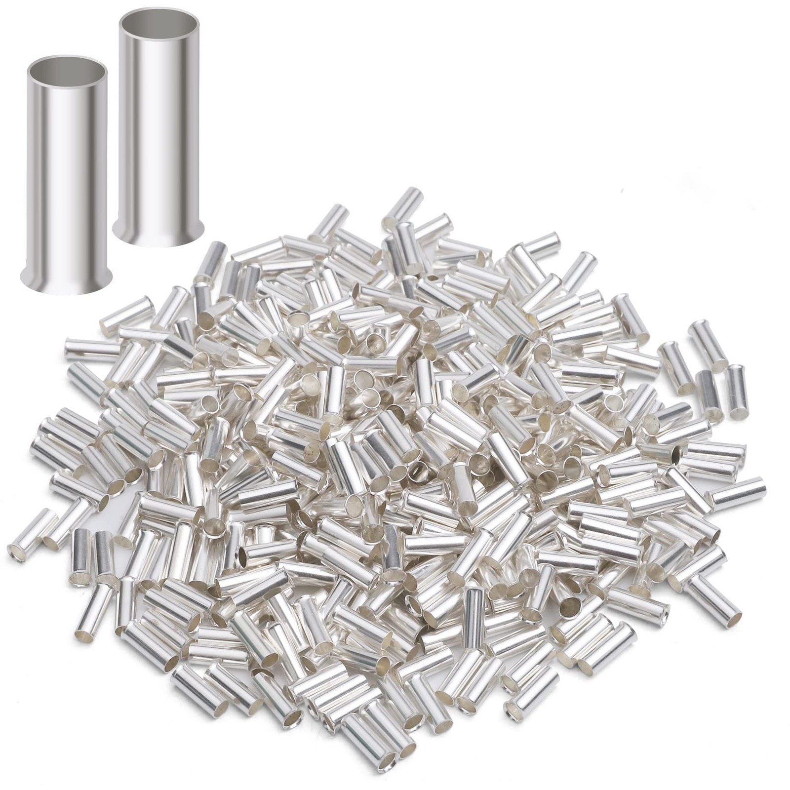 XHF 1000 PCS AWG 14/2.5mm² Non Insulated Wire Ferrules Crimper