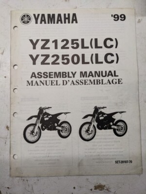YAMAHA DEALER ASSEMBLY MANUAL MOTORCYCLE 5ET-28107-70 YZ125L(LC) YZ250L(LC)