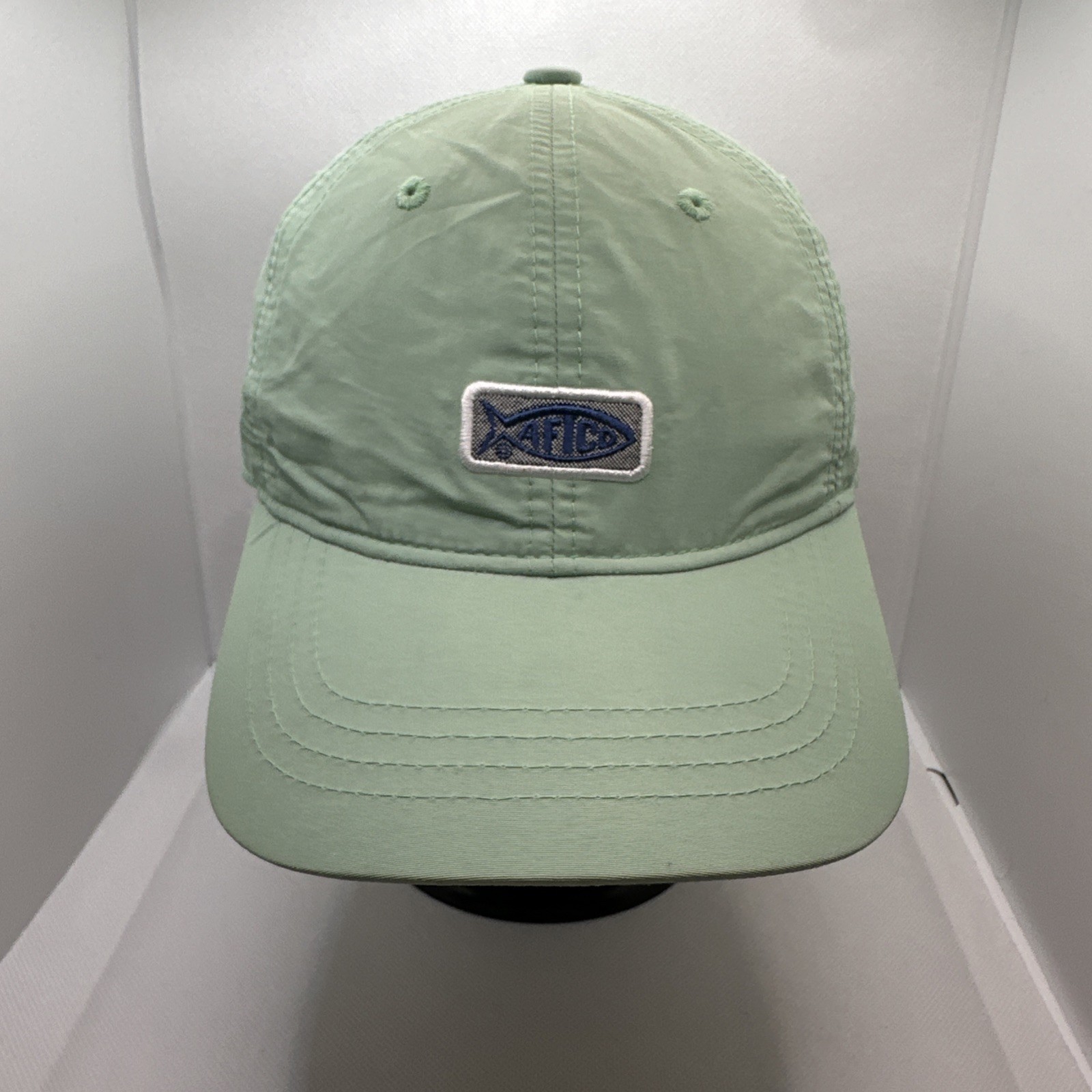 AFTCO Cap Hat American Fishing Tackle Company Lt Green Strap Back Fits Most Logo