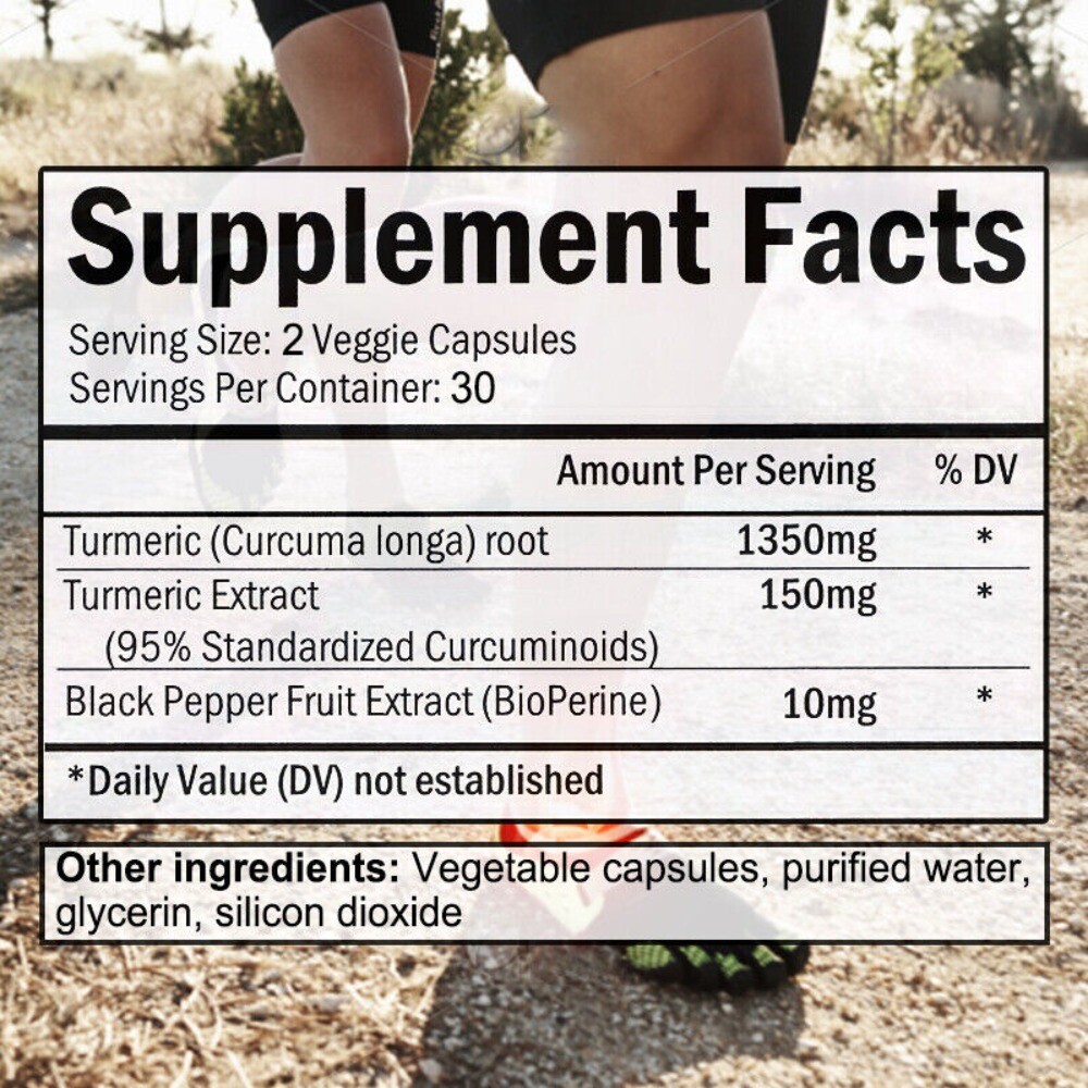 Turmeric Curcumin 1500mg Joint Support 60 Capsules New Exp 07/2026