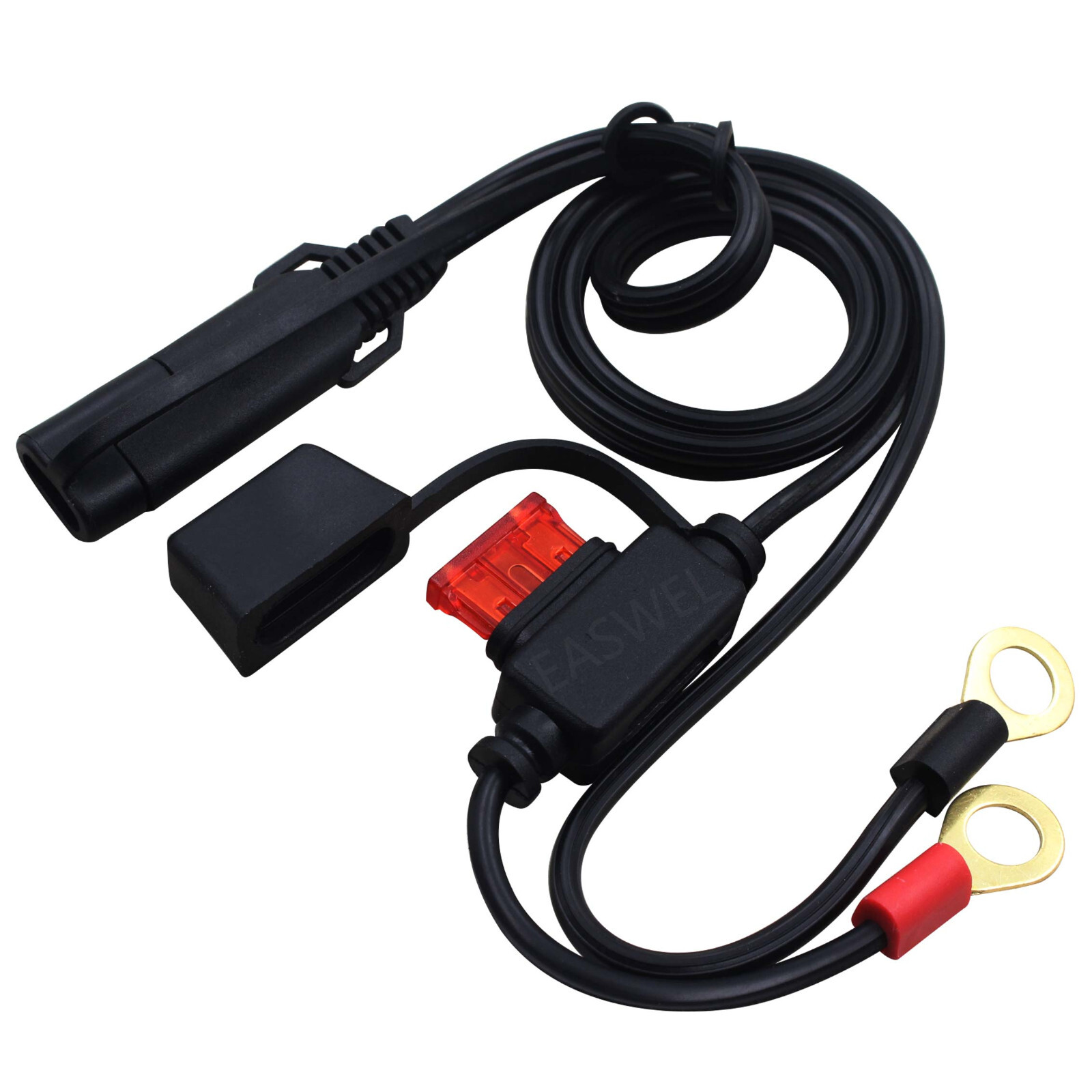 Quick Connect Cable Battery Ring Terminal Harness Fused Charger 12 Volt