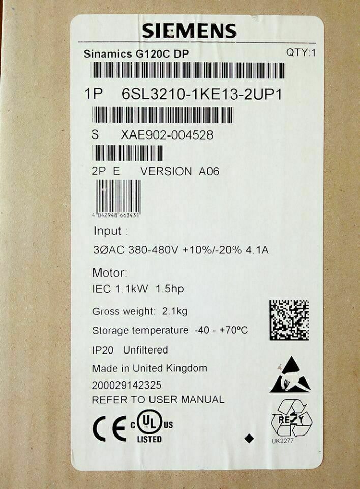 1PC Siemens 6SL3 210-1KE13-2UP1 6SL3210-1KE13-2UP1 New In Box Expedited Shipping