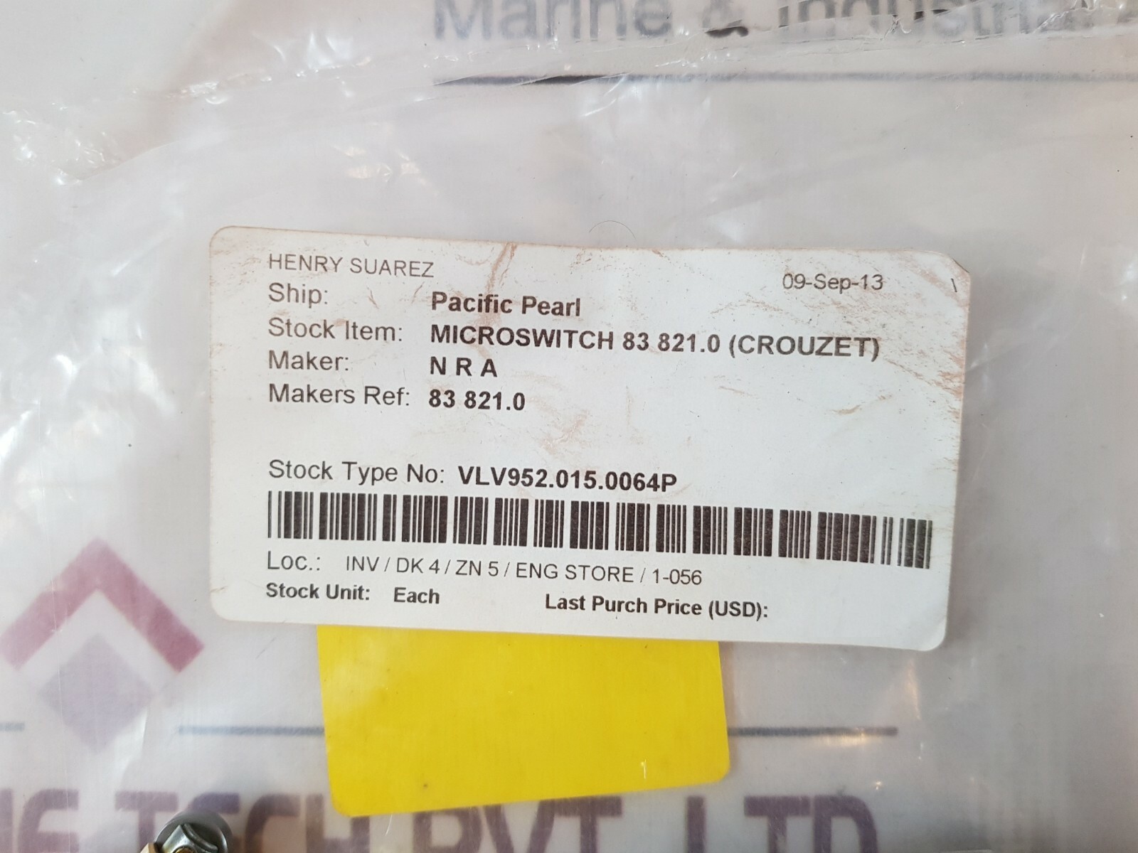 Crouzet 83-871-101 Microswitch with Cable A300-Q150