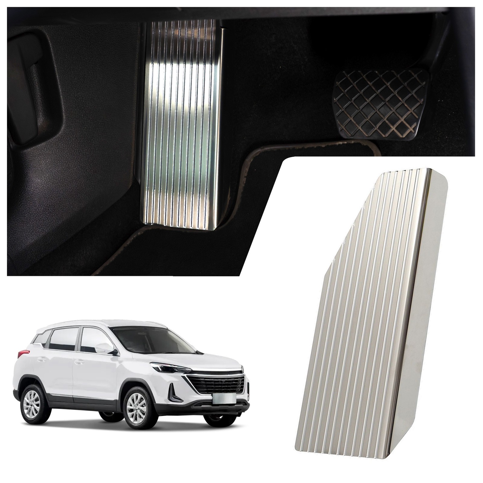 Footrest Plate for BAIC Beijing 3 II (X35) 2019 - Brushed Silver