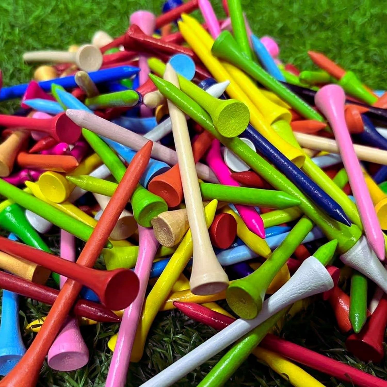 KOFULL Golf Tees, 100/150pcs Multiple Size 3, 150 pcs, 3-1/4", 2-3/4", 1-1/2"
