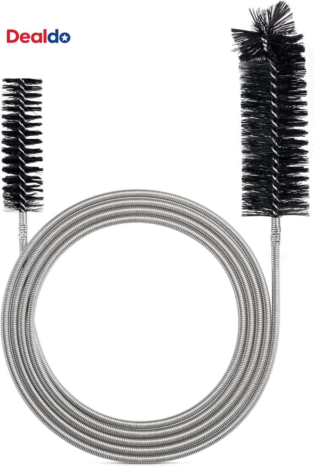 Extra-Thick Drain Brush with Stronger Spring - 67-Inch Flexible Pipe Cleaning To