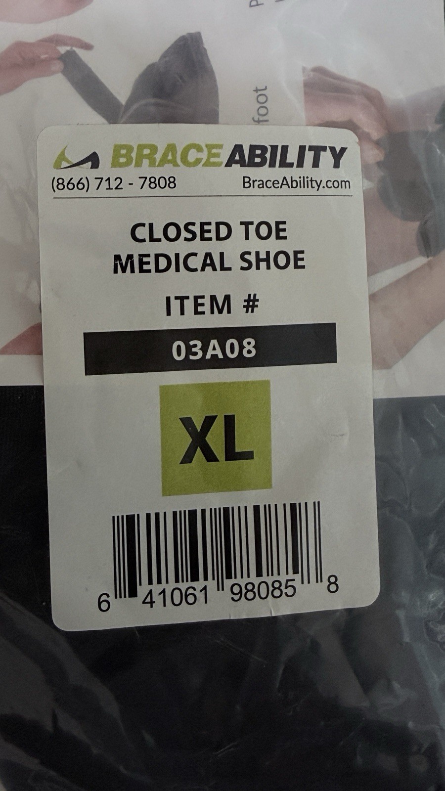 Closed Toe Medical Shoe  -  Size XL, # 03A08 - New with Tag