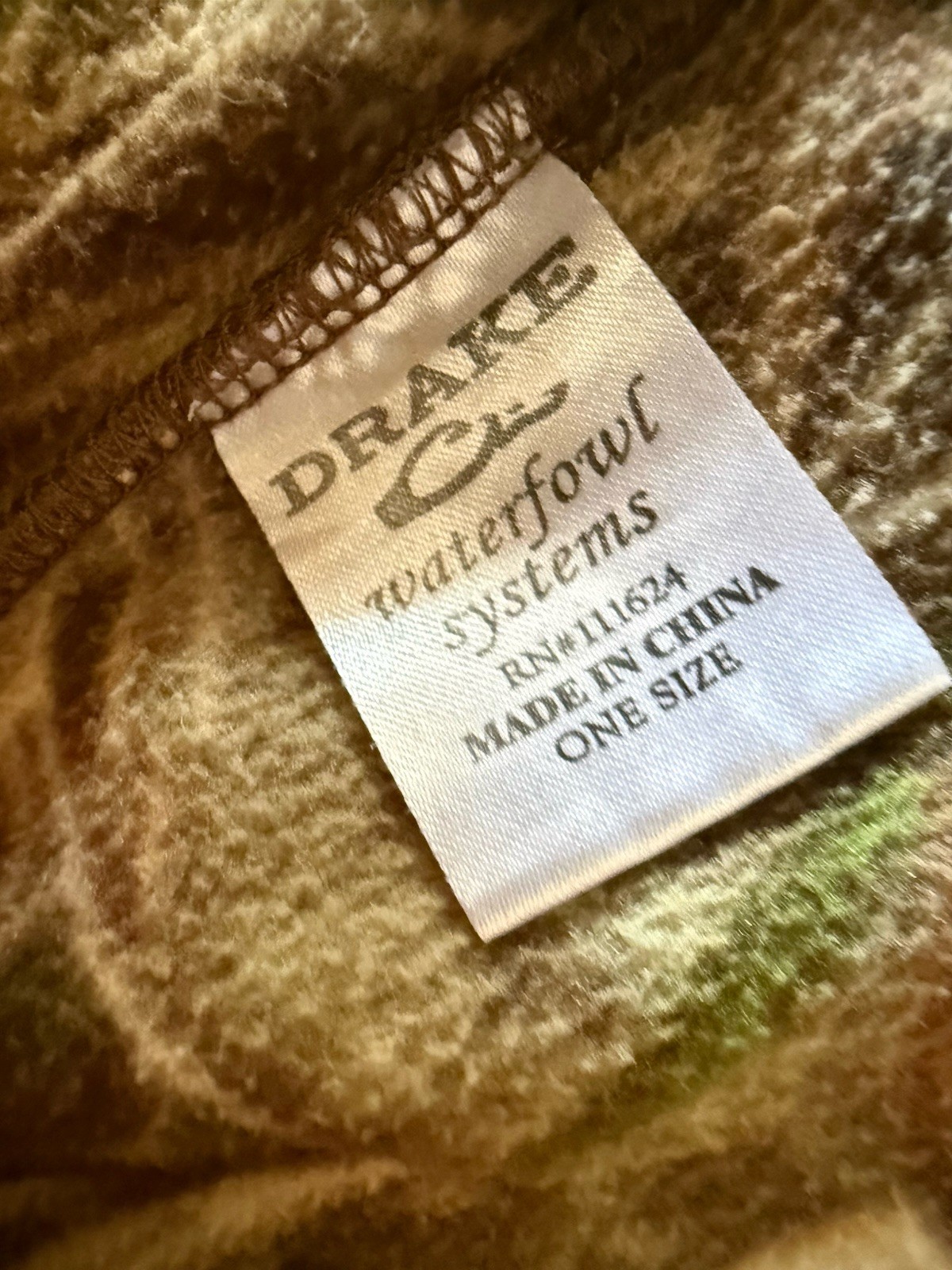 Drake Waterfowl Fleece Balaclava Face Mask Mossy Oak Bottomland OSFA